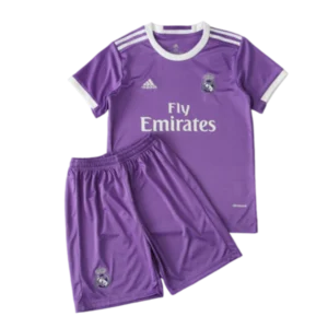 Real Madrid16-17 Away Retro Kids Kits Children Sets Football Jersey